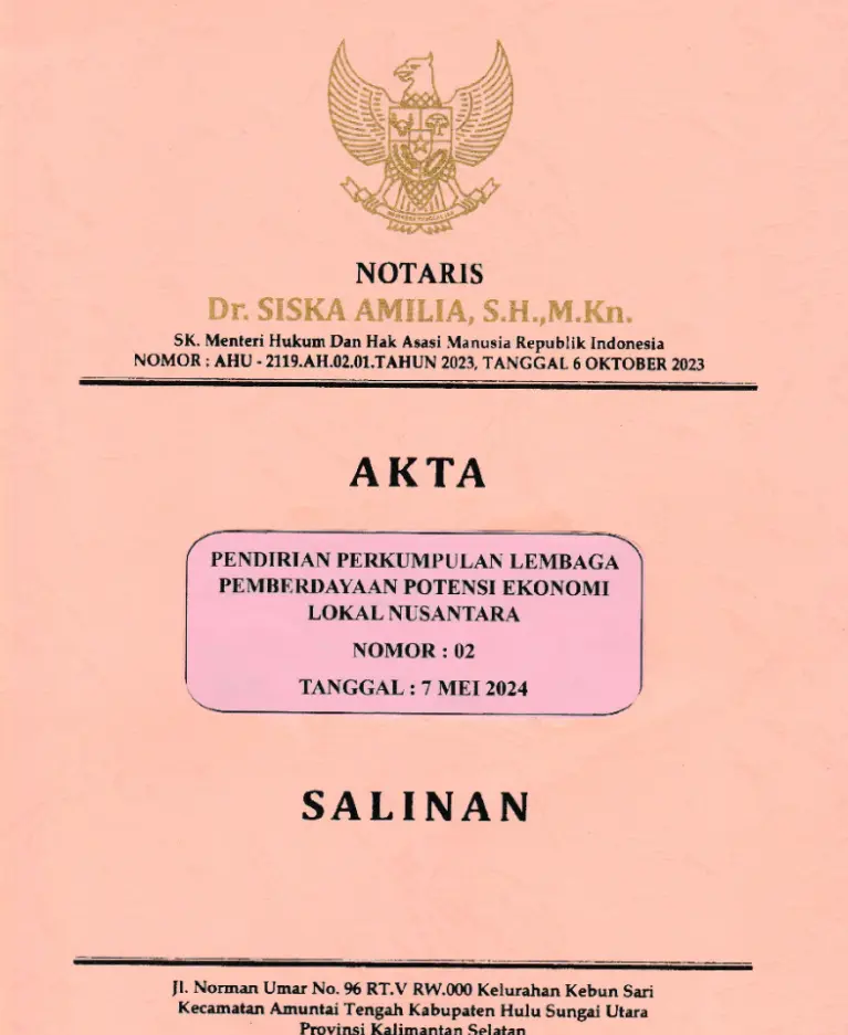 Akta Pendirian